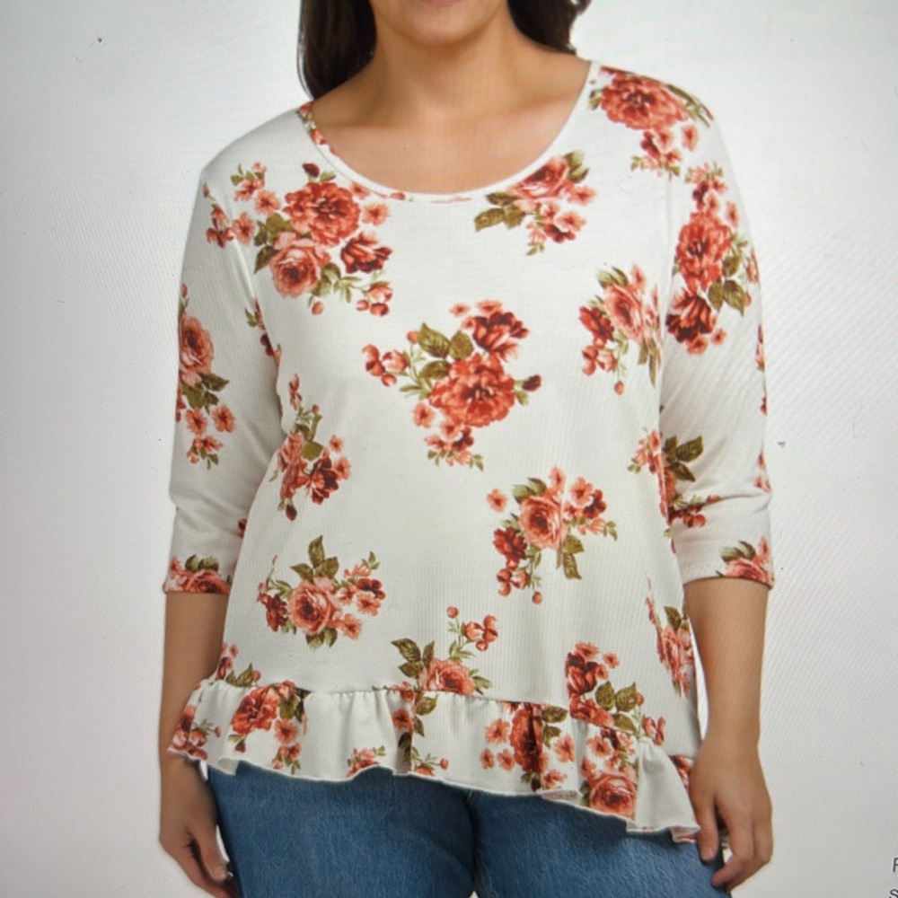New Simply irresistible plus tunic ruffle top 1X.
